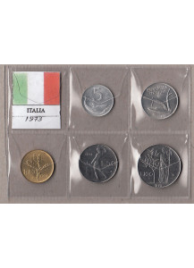 1973 - Serietta di 5 monete tutte dell'anno 1973 in condizioni quasi fdc